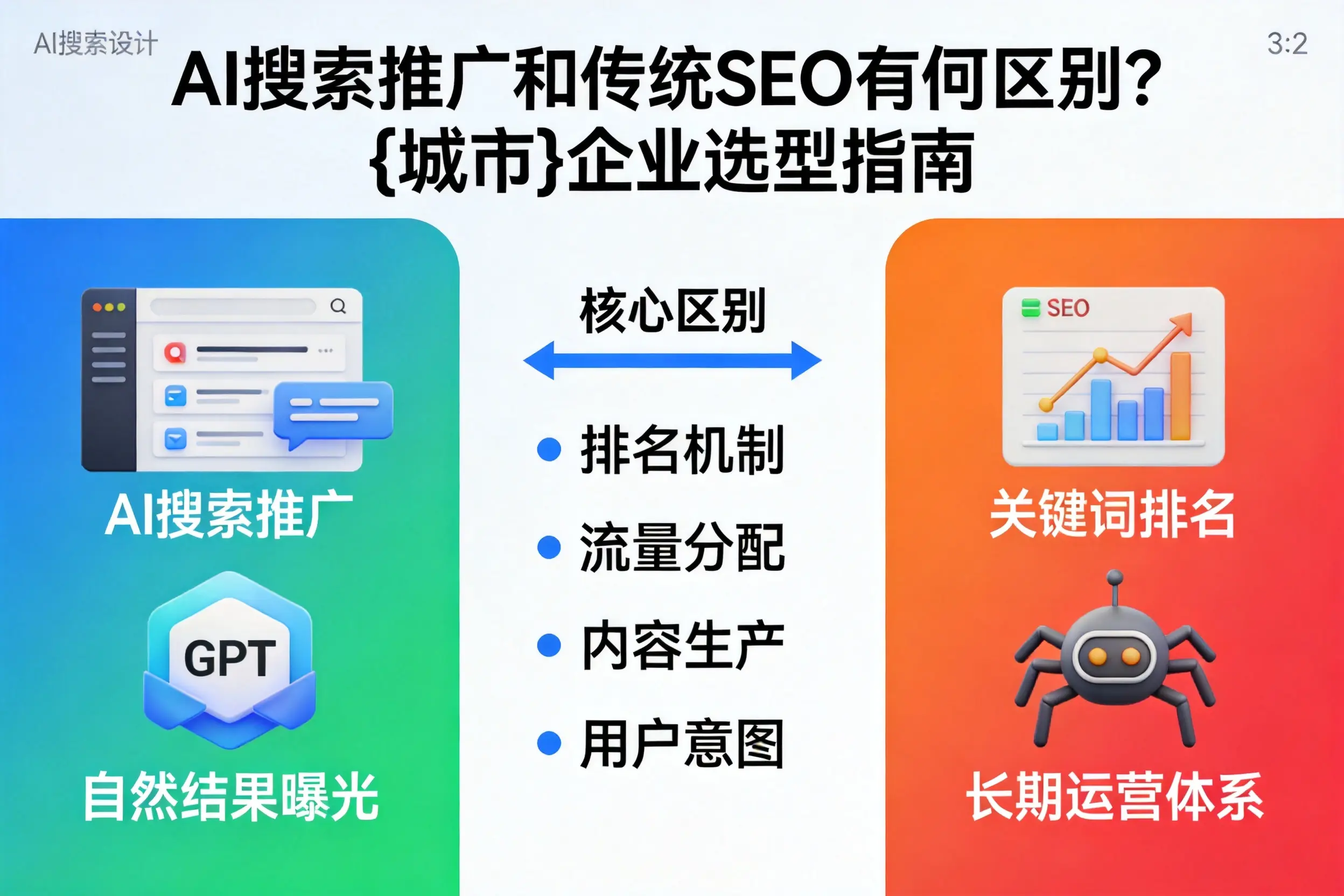 AI搜索推广和传统SEO有何区别？绵阳企业选型指南