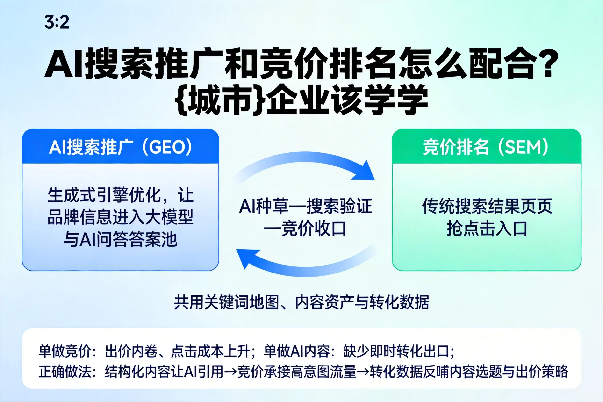 AI搜索推广和竞价排名怎么配合？绵阳企业该学学