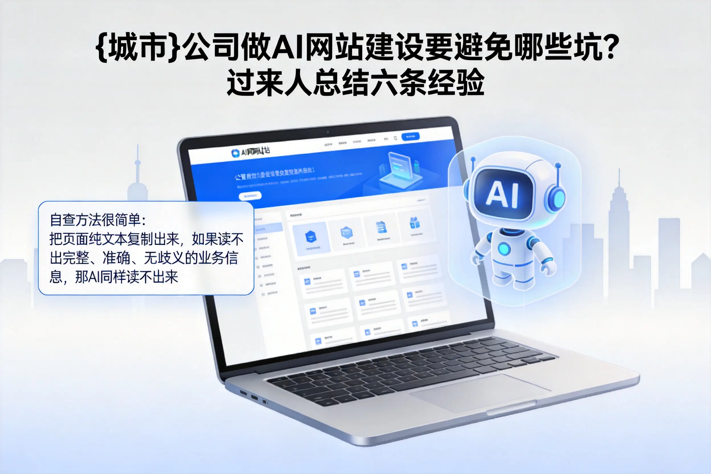 绵阳公司做AI网站建设要避免哪些坑?过来人总结六条经验