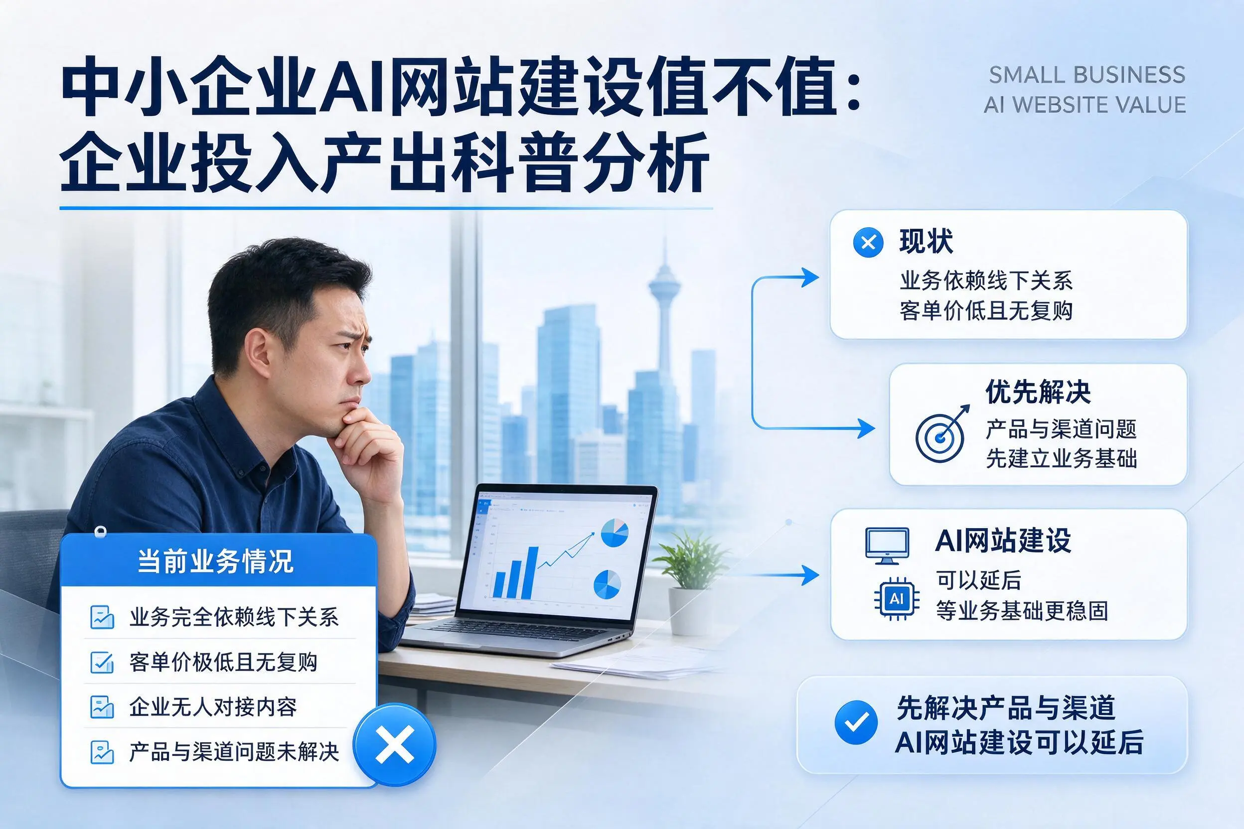 中小企业AI网站建设值不值:绵阳企业投入产出科普分析