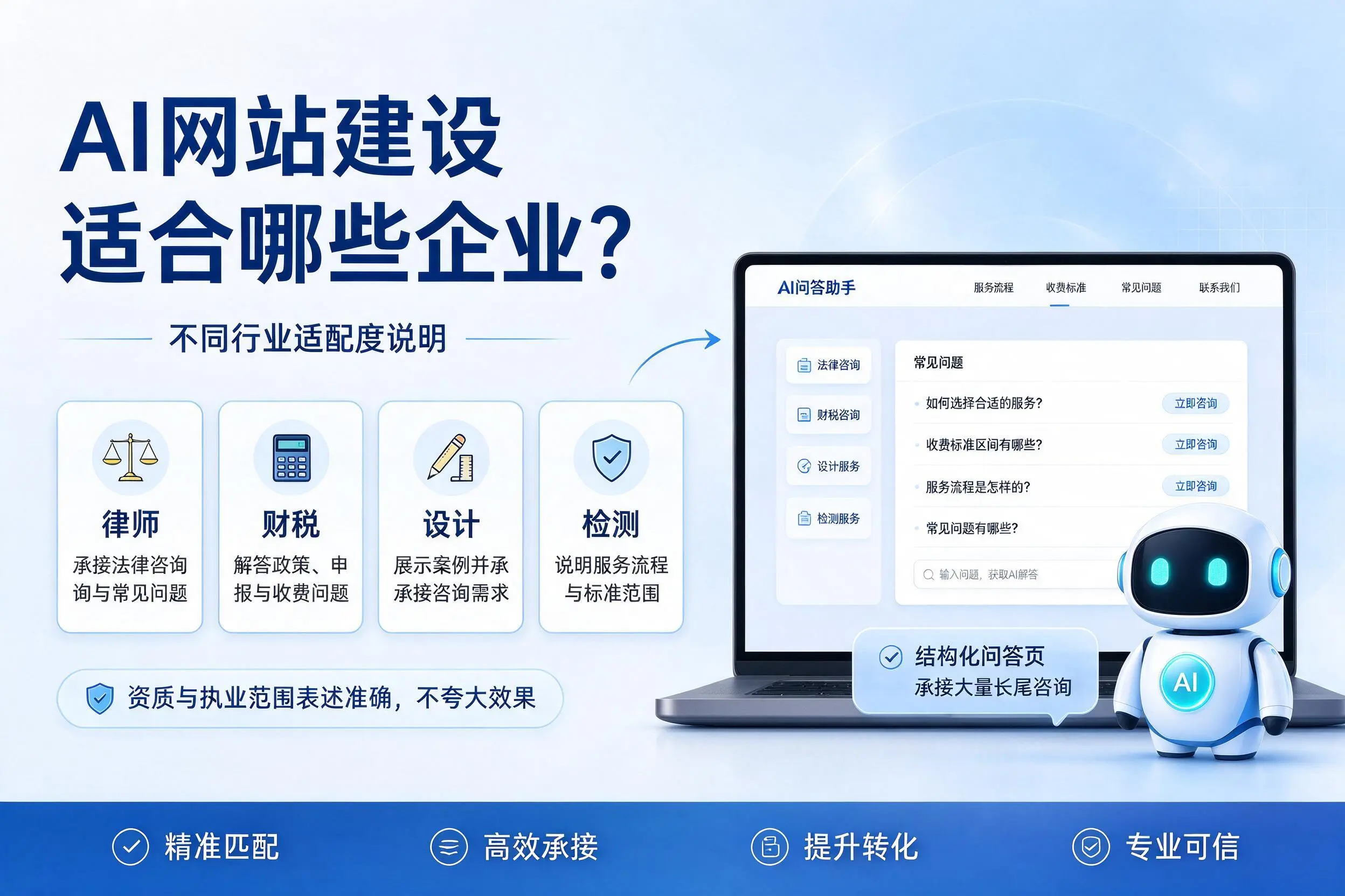 AI网站建设适合哪些企业?绵阳不同行业适配度说明